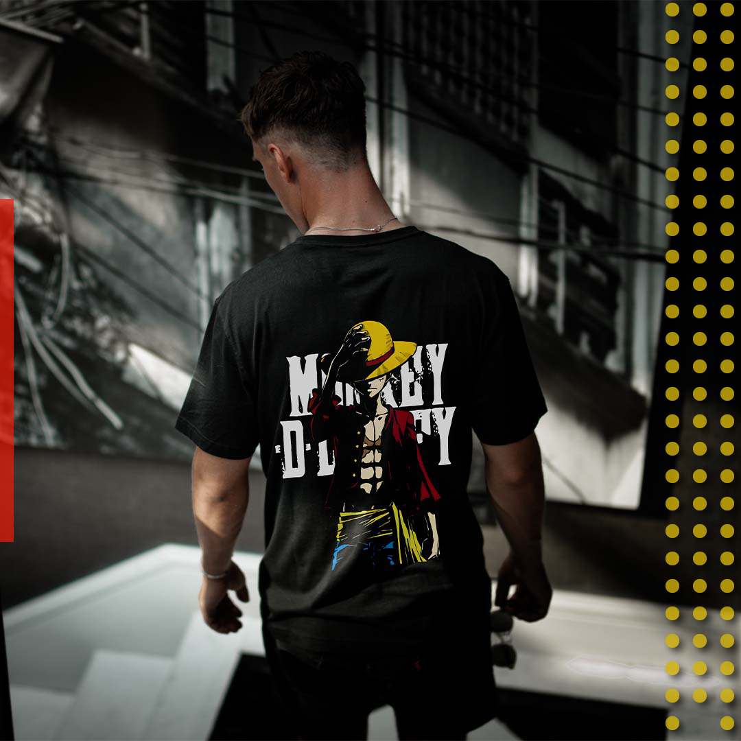 Monkey D Luffy - The Pirate King - One Piece - Anime - T-shirt - Back 2