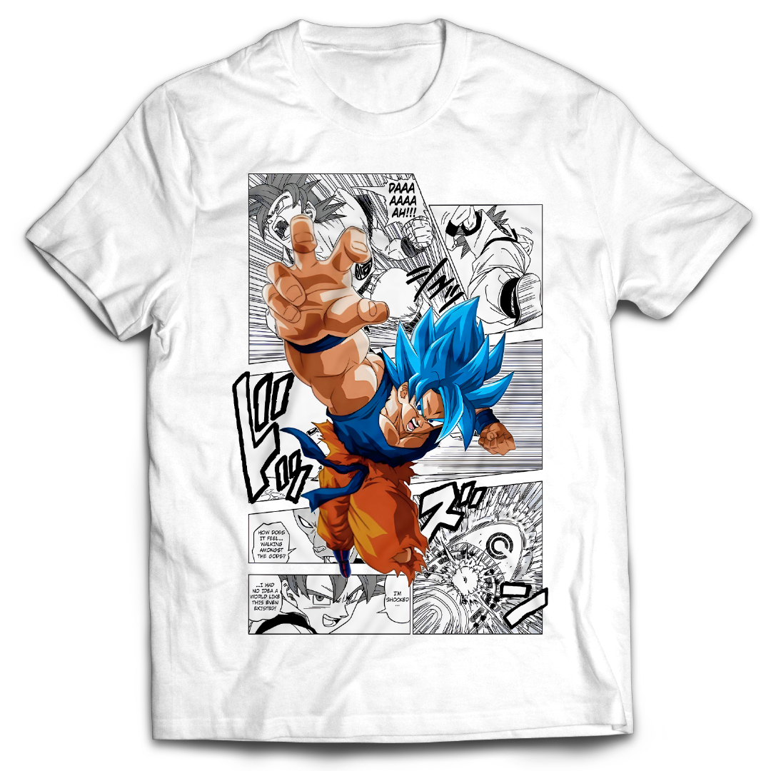 Goku Blue X Manga - Dragon Ball - Anime - T-shirt