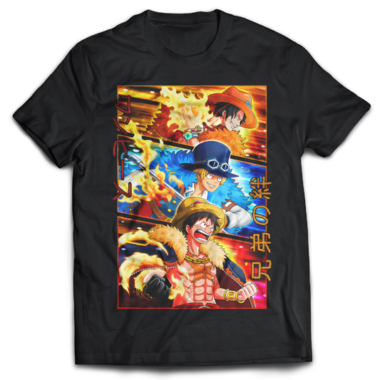 Bond Of Three Brothers  One Piece  Anime  T-shirt