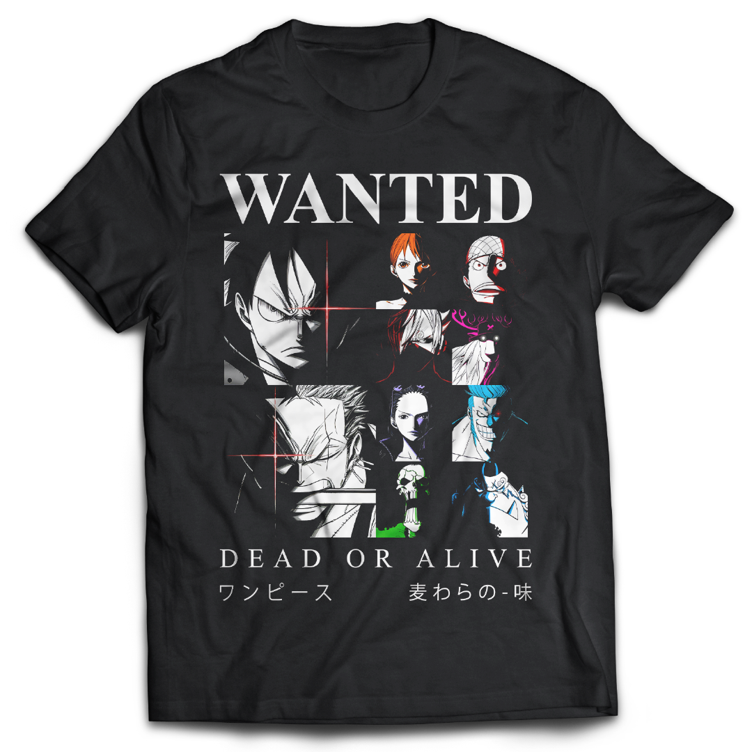 Wanted X Straw Hat Pirates - One Piece - Anime - T-shirt