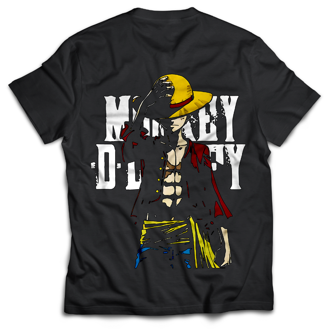 Monkey D Luffy - The Pirate King - One Piece - Anime - T-shirt - Back