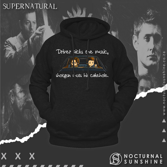 Supernatural inspired hoodie with graphic design