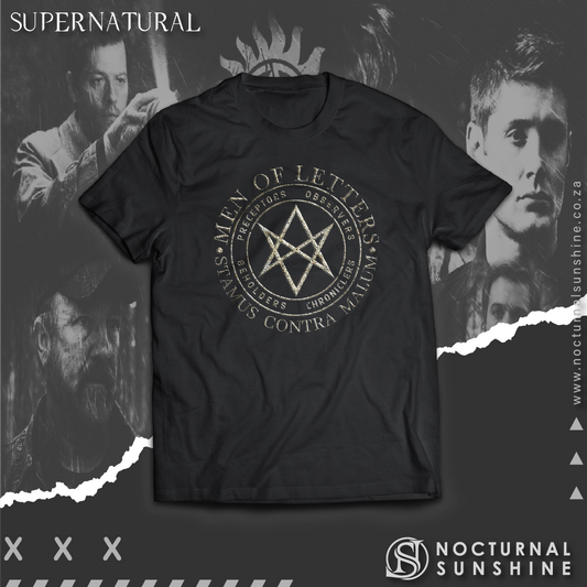 Supernatural inspired t-shirt with graphic design