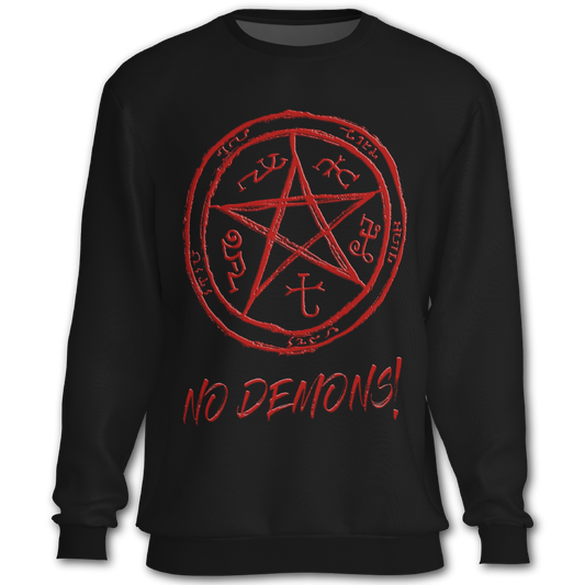 Supernatural inspired black sweatshirt with graphic design