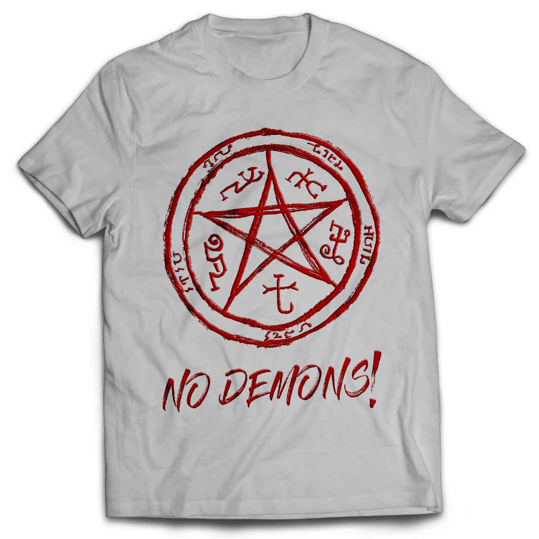 Supernatural inspired gray t-shirt with graphic design