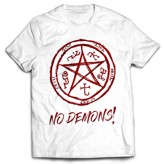 Supernatural inspired white t-shirt with graphic design