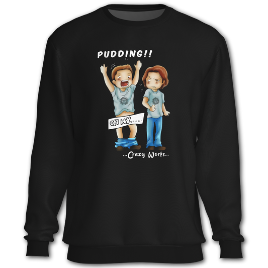 Supernatural inspired black sweatshirt with graphic design