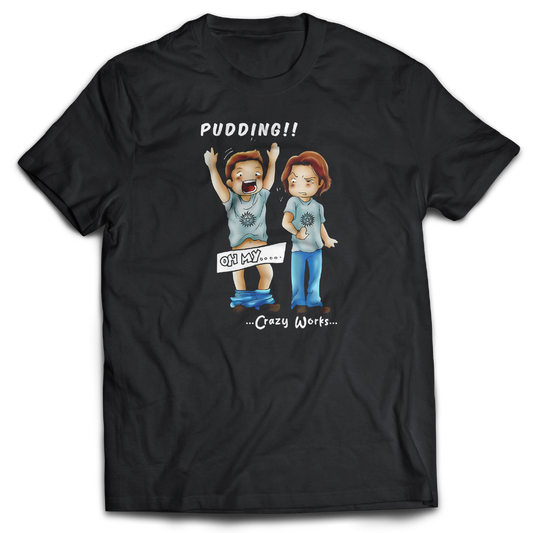 Supernatural inspired black t-shirt with graphic design