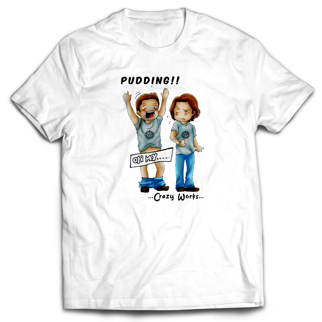 Supernatural inspired white t-shirt with graphic design