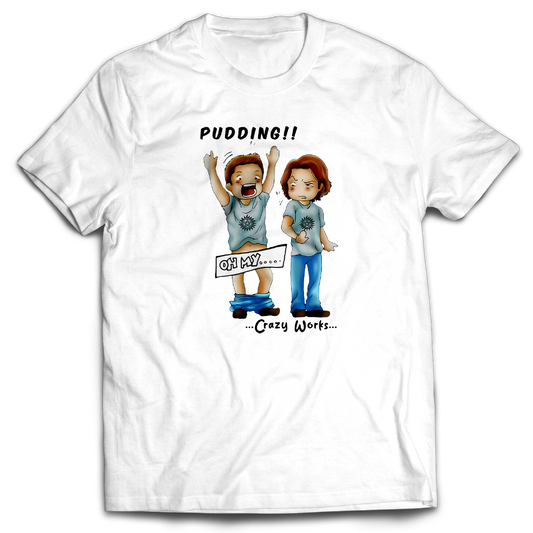 Supernatural inspired white t-shirt with graphic design