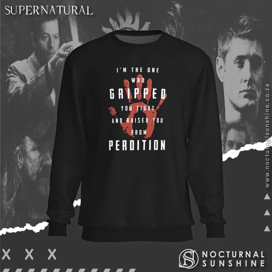 Supernatural inspired sweatshirt with graphic design