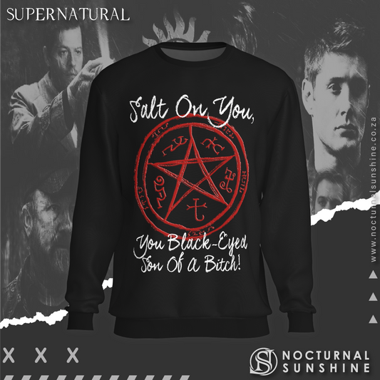 Supernatural inspired sweatshirt with graphic design. South Africa