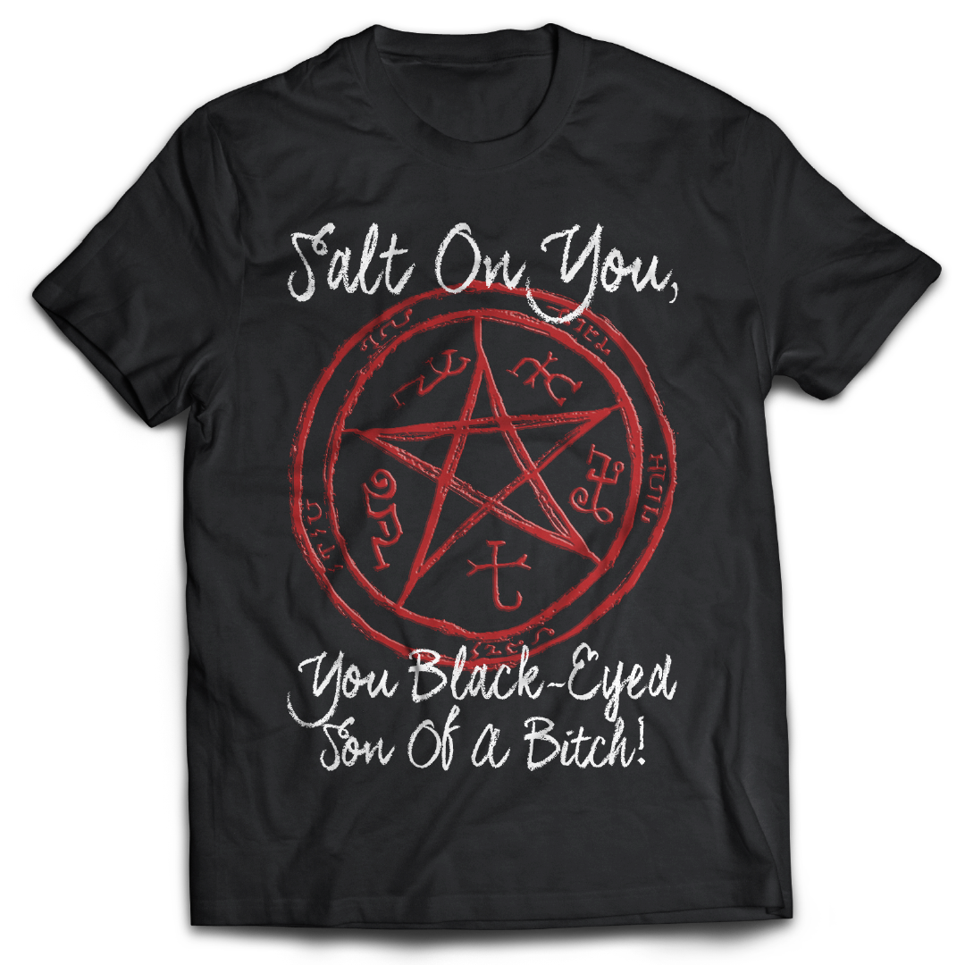 Supernatural inspired black t-shirt with graphic design. South Africa