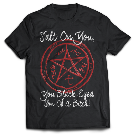 Supernatural inspired black t-shirt with graphic design. South Africa