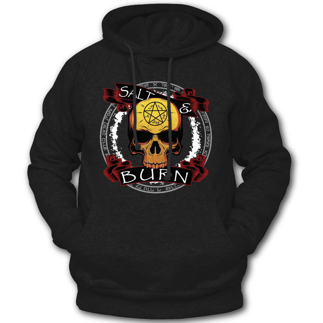 Supernatural inspired black hoodie with graphic design. South Africa