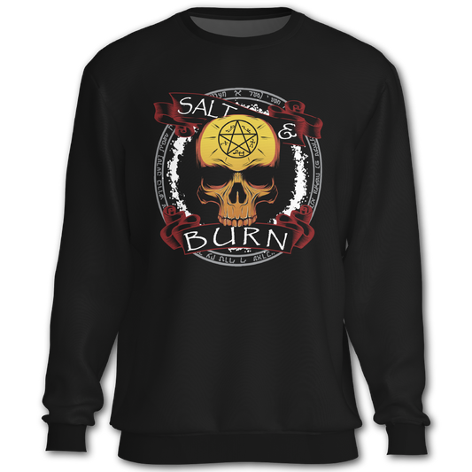 Supernatural inspired black sweatshirt with graphic design. South Africa