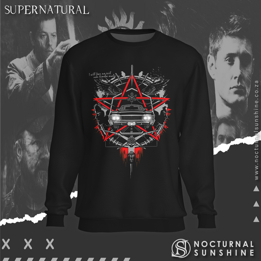 Supernatural inspired sweatshirt with graphic design. South Africa