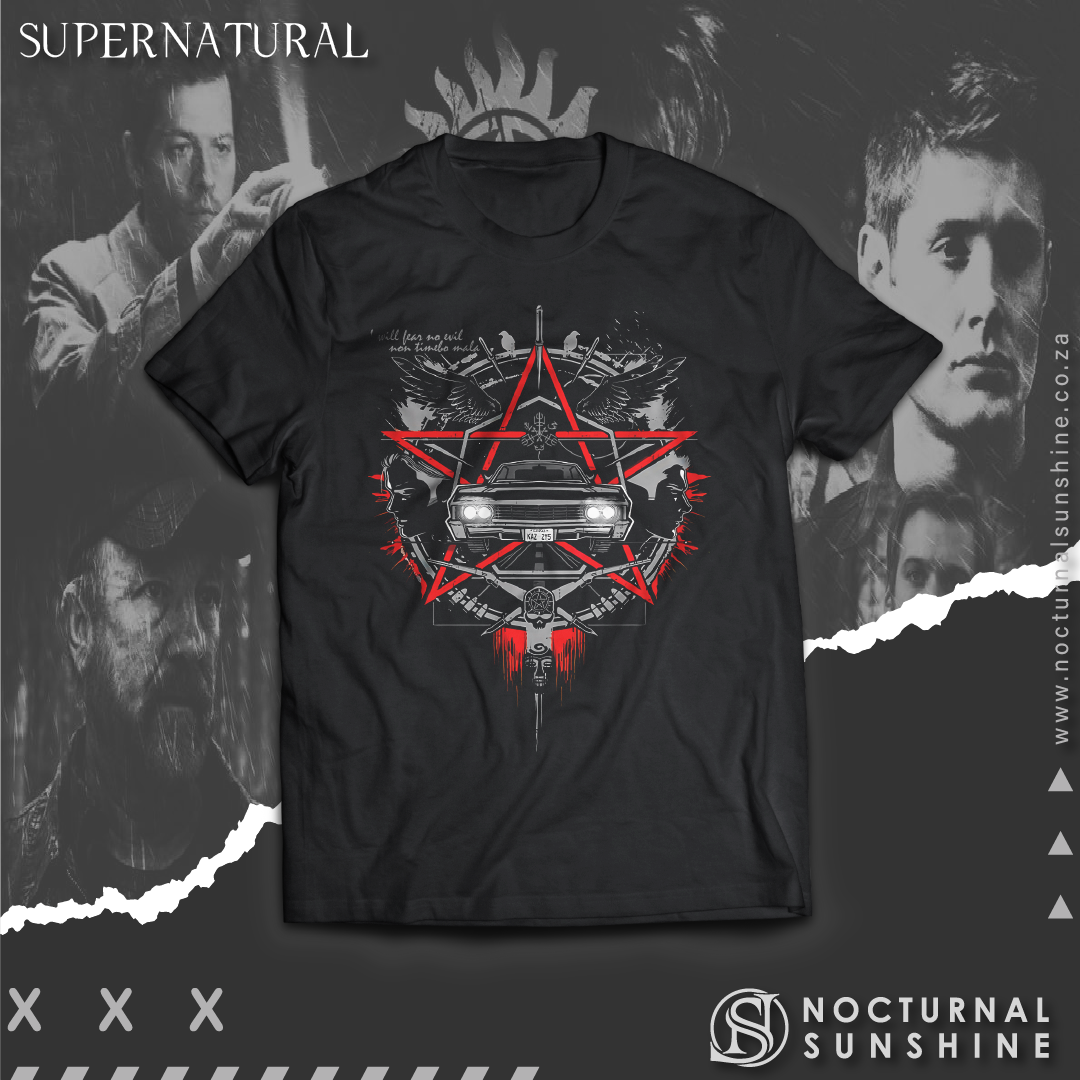 Supernatural inspired t-shirt with graphic design. South Africa