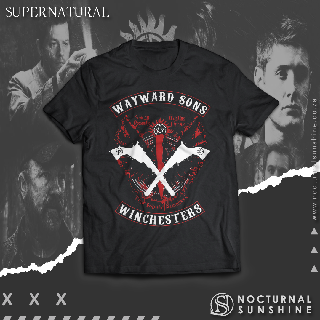 Supernatural inspired t-shirt with graphic design. South Africa