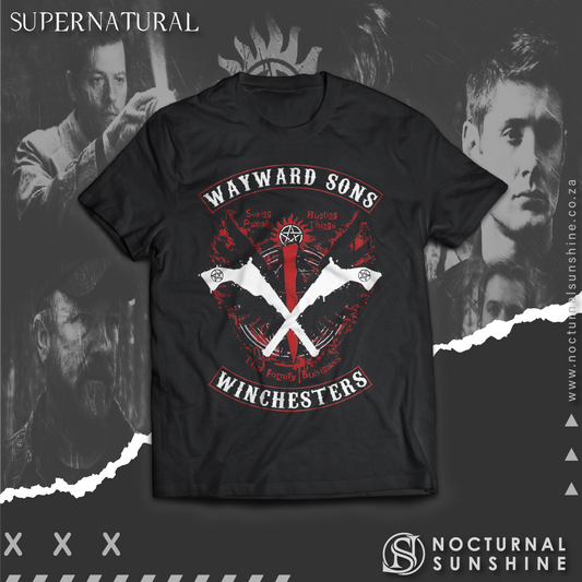 Supernatural inspired t-shirt with graphic design. South Africa