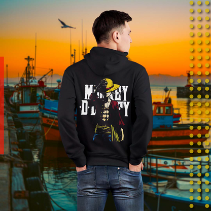 Monkey D Luffy - The Pirate King - One Piece - Anime - Hoodie - Back 2