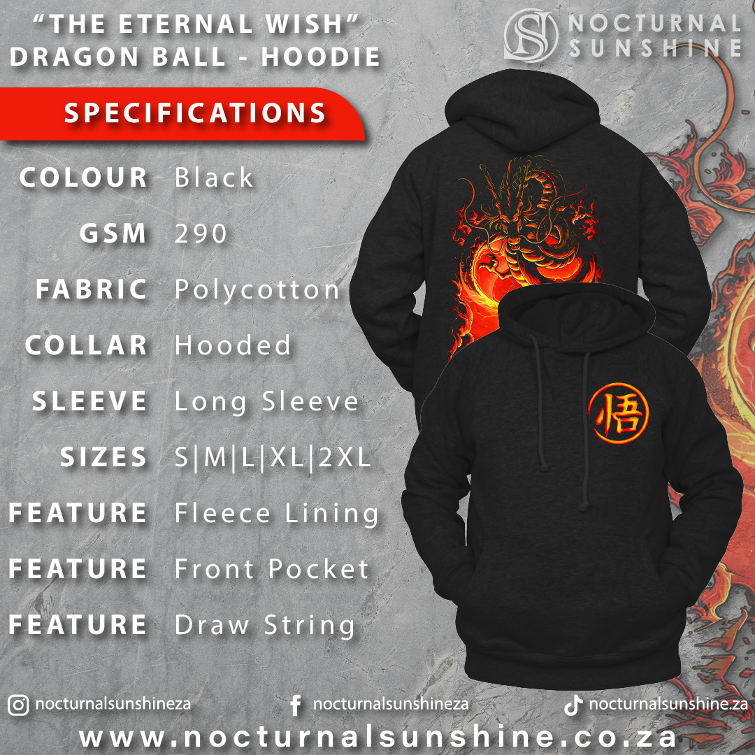 The Eternal Wish Dragon Ball Anime Hoodie Nocturnal Sunshine