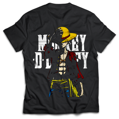 Monkey D Luffy - The Pirate King - One Piece - Anime - T-shirt - Back 