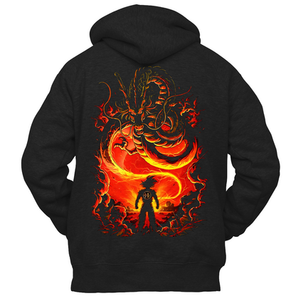 The Eternal Wish Dragon Ball Anime Hoodie Small Black