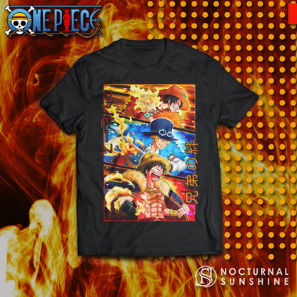 Bond Of Three Brothers  One Piece  Anime  T-shirt