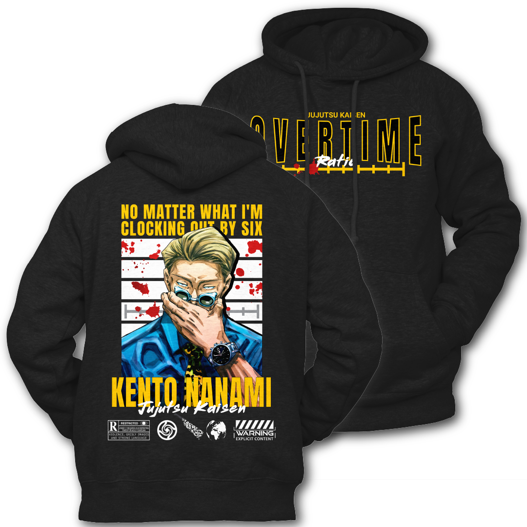 Overtime - Kento Nanami - Jujutsu Kaisen - JJK - Anime - Hoodie