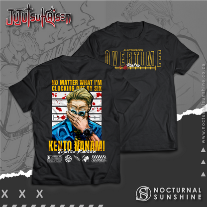 Overtime - Kento Nanami - Jujutsu Kaisen - JJK - Anime - Tee