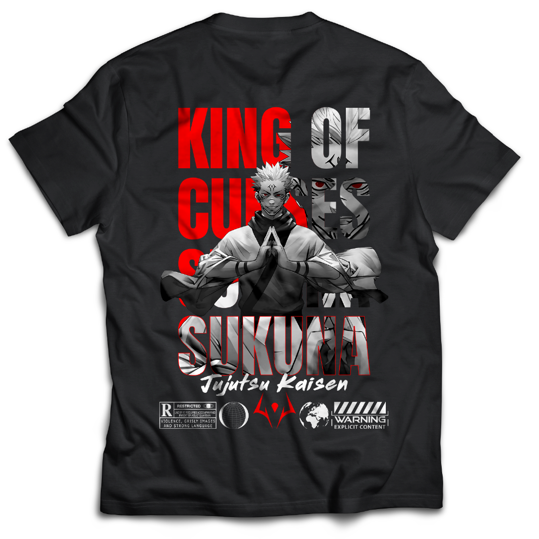 King Of Curses - Sukuna - Jujutsu Kaisen - JJK - Anime - Tee - Back