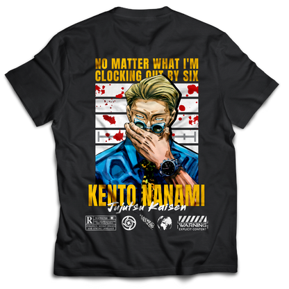 Overtime - Kento Nanami - Jujutsu Kaisen - JJK - Anime - Tee - Back