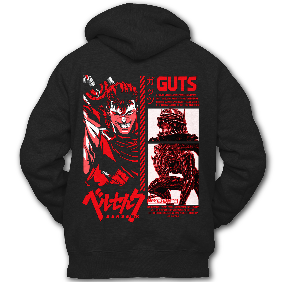 Guts X Berserker Armor - Berserk - Anime - Hoodie - Back