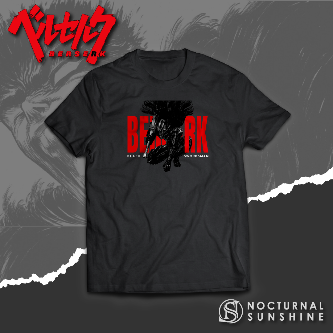 Black Swordsman - Red - Berserk - Anime - Tee