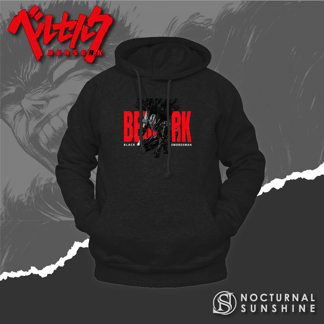 Black Swordsman  Red  Berserk  Anime  Hoodie