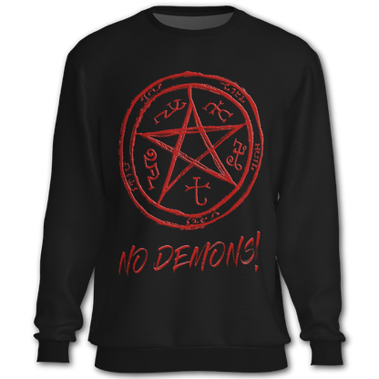 Supernatural inspired black sweatshirt with graphic design