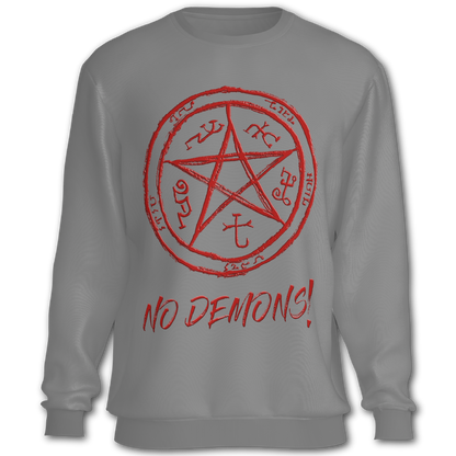 Supernatural inspired gray sweatshirt with graphic design
