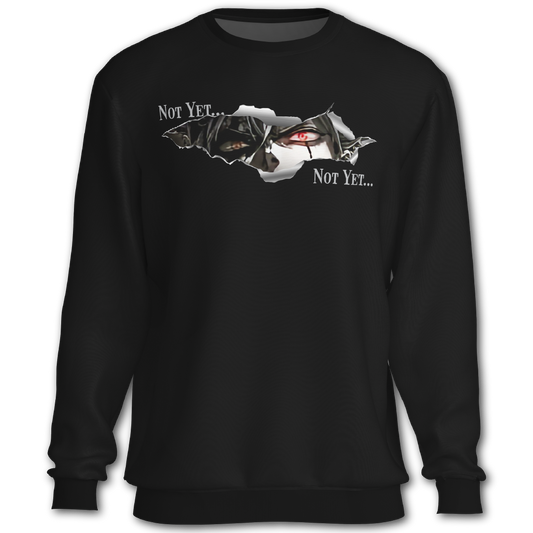 Black sweatshirt with graphic on the front, inspired by Black Clover the anime.