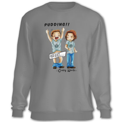 Supernatural inspired gray sweatshirt with graphic design