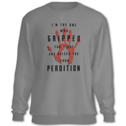 Supernatural inspired gray sweatshirt with graphic design