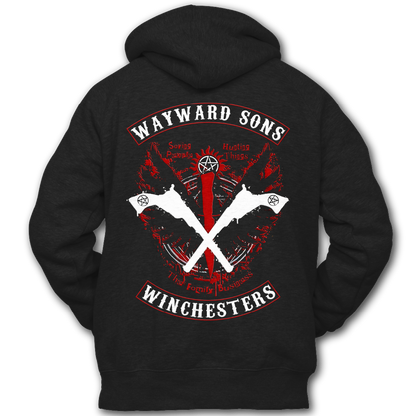 Supernatural inspired black hoodie with graphic design. South Africa